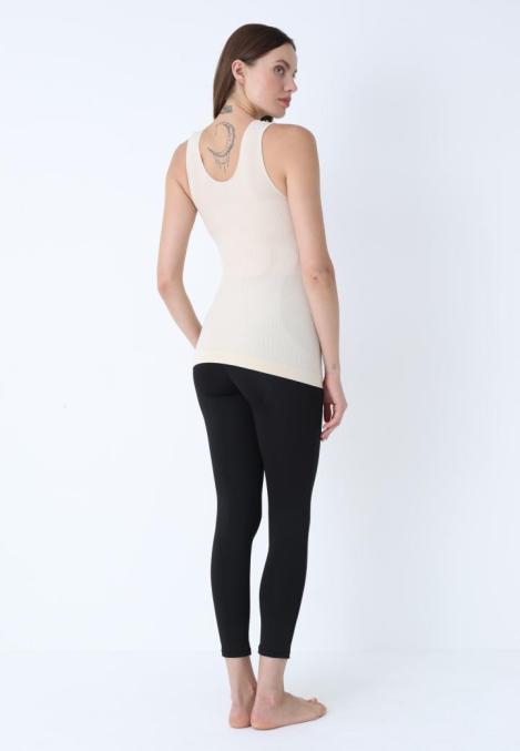 Maiou de Gravidă fără Cusături din Modal ,Culoare Bej,Engros